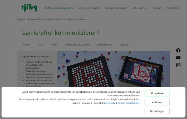 Vorschau von www.barrierefrei-kommunizieren.de, Technischer Jugendfreizeit- und Bildungsverein e.V.