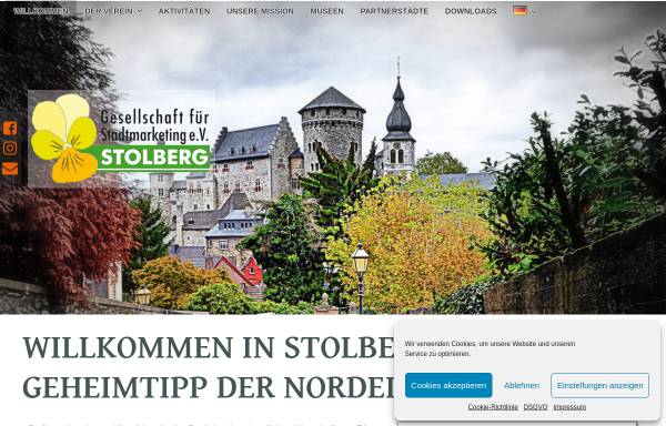 Vorschau von www.sms-stolberg.de, Gesellschaft für Stadtmarketing Stolberg e.V.