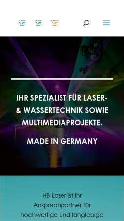 Vorschau der mobilen Webseite www.hb-laser.com, HB-Laserkomponenten GmbH