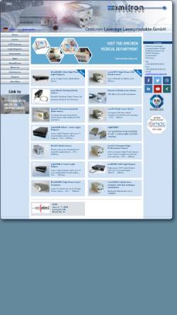 Vorschau der mobilen Webseite www.omicron-laser.de, Omicron Laserage Laserprodukte GmbH