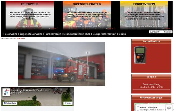 Vorschau von www.feuerwehr-deidesheim.de, Freiwillige Feuerwehr der Stadt Deidesheim
