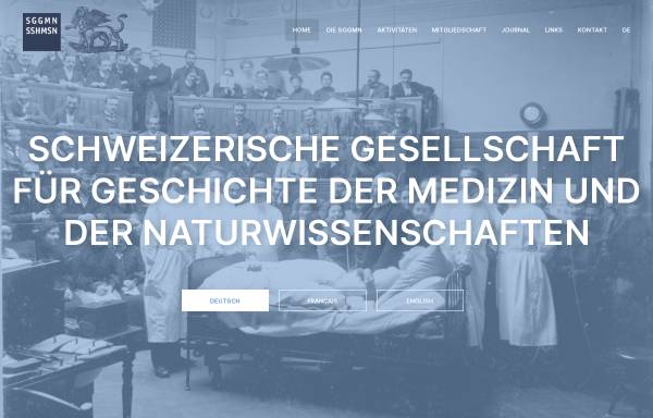 Schweizerische Gesellschaft für die Geschichte der Medizin und der Naturwissenschaften (SGGMN)