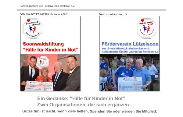 Vorschau von www.kinder-in-not-hilfe.de, Förderverein Lützelsoon zur Unterstützung krebskranker notleidender Kinder und deren Familien e.V.