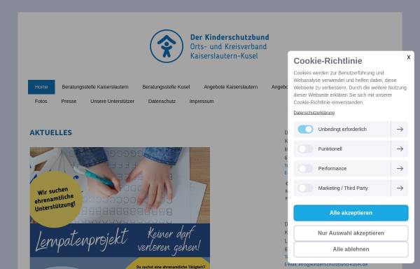 Vorschau von www.kinderschutzbund-kaiserslautern.de, Dt. Kinderschutzbund Orts- und Kreisverband Kaiserslautern.
