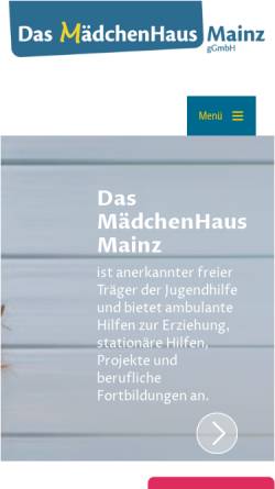 Vorschau der mobilen Webseite www.maedchenhaus-mainz.de, MädchenHaus Mainz