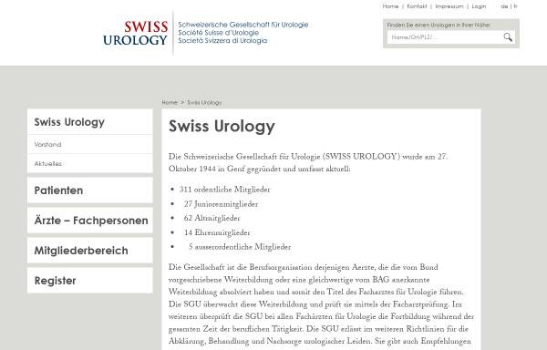 Vorschau von swissurology.ch, Schweizerische Gesellschaft für Urologie (SGU)