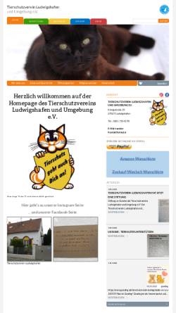 Vorschau der mobilen Webseite www.tierschutzverein-ludwigshafen.de, Tierschutzverein Ludwigshafen und Umgebung e.V.