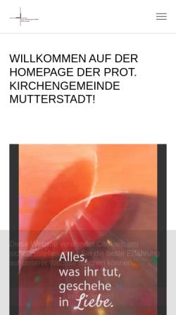 Vorschau der mobilen Webseite www.prot-kirchengemeinde-mutterstadt.de, Protestantische Kirchengemeinde Mutterstadt