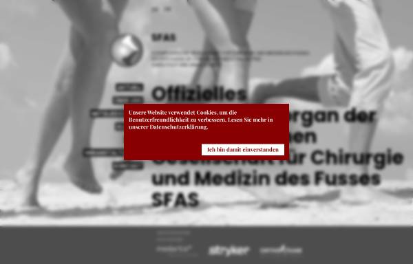 Vorschau von sfas.ch, SFAS - Swiss Foot and Ankle Society