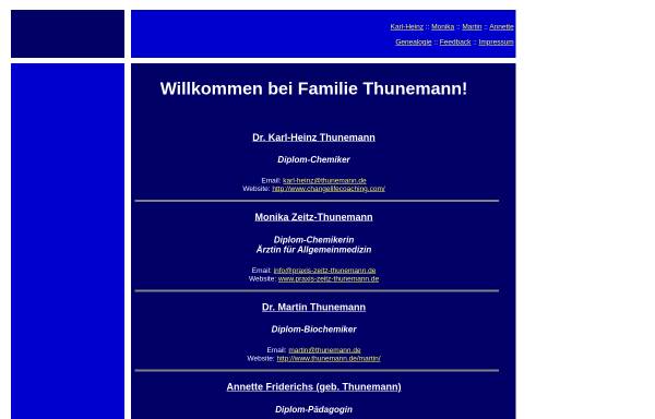 Vorschau von www.thunemann.de, Thunemann, Familie
