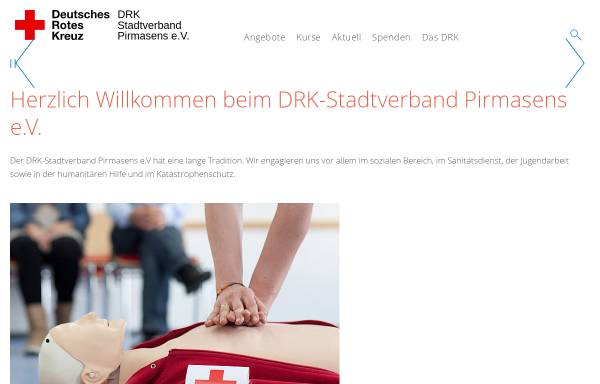 Vorschau von www.drk-pirmasens.de, Deutsches Rotes Kreuz - DRK - Kreisverband Pirmasens-Stadt e. V.