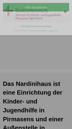 Vorschau der mobilen Webseite www.nardinihaus.de, Nardinihaus Pirmasens - Zentrum für Erziehungshilfe