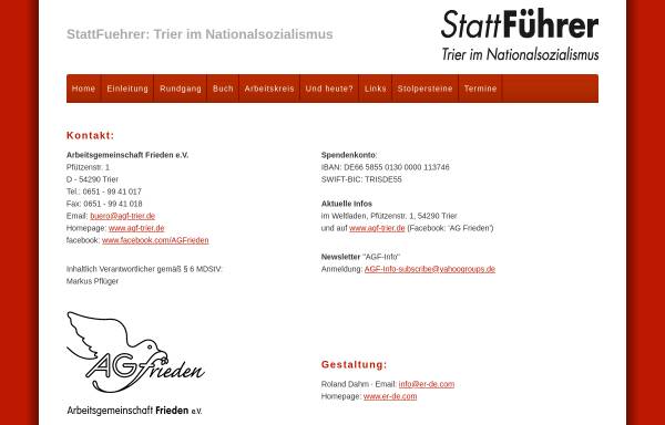 Vorschau von www.stattfuehrer.de, StattFuehrer: Trier im Nationalsozialismus