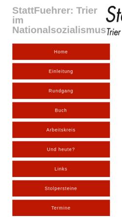 Vorschau der mobilen Webseite www.stattfuehrer.de, StattFuehrer: Trier im Nationalsozialismus