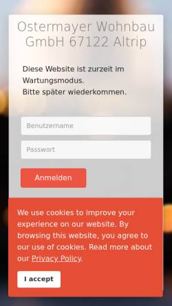 Vorschau der mobilen Webseite www.ostermayer-wohnen.de, Ostermayer Wohnbau GmbH