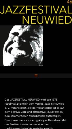 Vorschau der mobilen Webseite jazzfestival-neuwied.de, Jazzfestival Neuwied