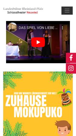 Vorschau der mobilen Webseite schlosstheater.de, Schlosstheater Neuwied