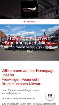 Vorschau der mobilen Webseite ff-bruchmuehlbach-miesau.de, Freiwillige Feuerwehr Bruchmühlbach-Miesau