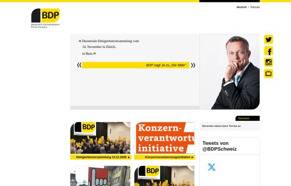 Vorschau von www.bdp.info, Bürgerlich - Demokratische Partei Schweiz (BDP)