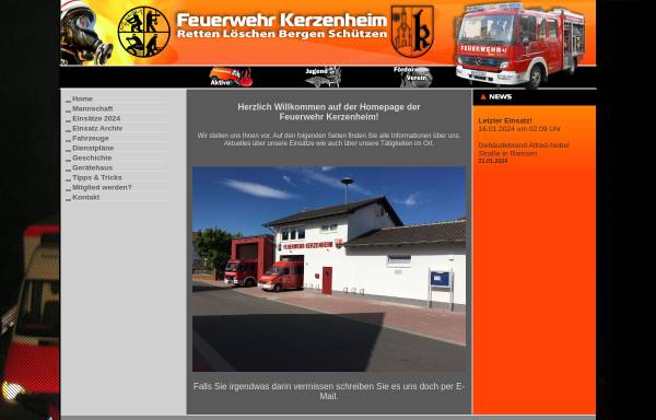 Vorschau von www.ff-kerzenheim.de, Freiwillige Feuerwehr Kerzenheim