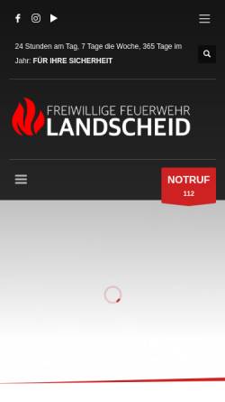 Vorschau der mobilen Webseite feuerwehr-landscheid.de, Freiwillige Feuerwehr Landscheid