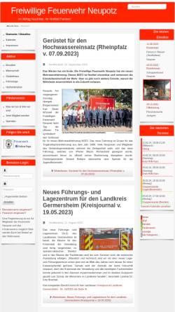 Vorschau der mobilen Webseite www.feuerwehr-neupotz.de, Freiwillige Feuerwehr Neupotz