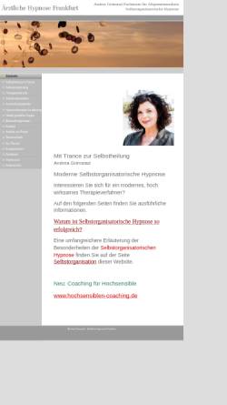 Vorschau der mobilen Webseite www.aerztliche-hypnose-frankfurt.de, Andrea Grimstad