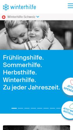 Vorschau der mobilen Webseite www.winterhilfe.ch, Winterhilfe Schweiz