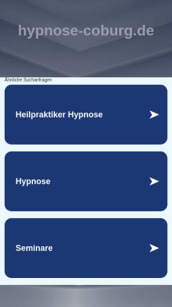 Vorschau der mobilen Webseite www.hypnose-coburg.de, Dr. Rüdiger Mende