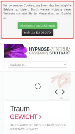 Vorschau der mobilen Webseite www.hypnosezentrum-gassmann.de, Hypnose- und Trancezentrum Gassmann