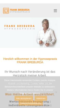 Vorschau der mobilen Webseite www.hypno-balance.de, Frank Breburda