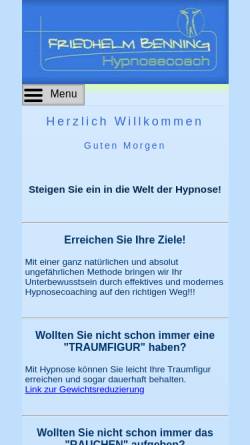 Vorschau der mobilen Webseite www.hypnose-benning.de, Friedhelm Benning