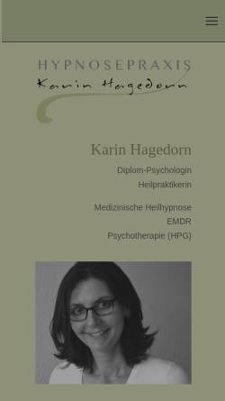 Vorschau der mobilen Webseite www.hypnose-ms.de, Karin Hagedorn