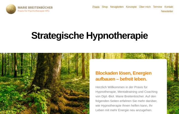 Vorschau von www.strategische-hypnotherapie.de, Maria Breitenbücher