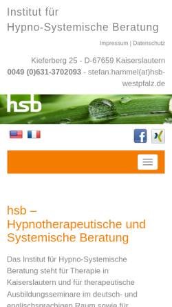 Vorschau der mobilen Webseite www.hsb-westpfalz.de, Stefan Hammel