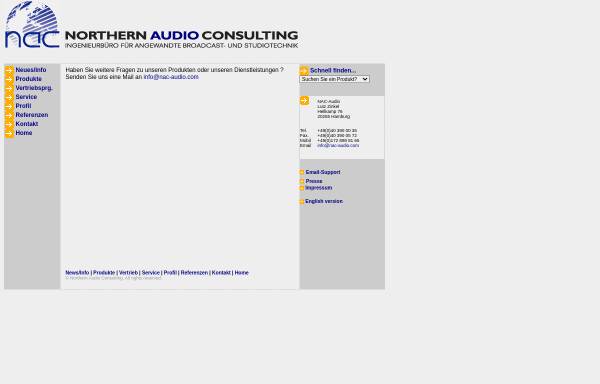 Vorschau von www.nac-audio.com, Northern Audio Consulting