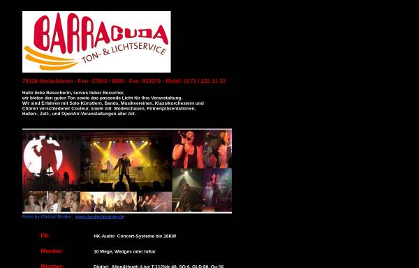 Vorschau von www.pa4u.de, Barracuda-Sound, Inh. Rudi Barracudi