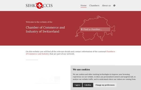 Vorschau von www.cci.ch, Schweizer Industrie- und Handelskammern (SIHK)