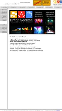 Vorschau der mobilen Webseite www.event-systeme.de, Event Systeme Veranstaltungstechnik - Alexander Schestak