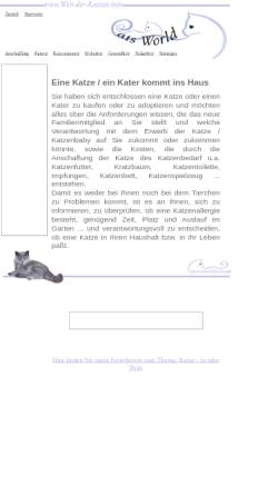 Vorschau der mobilen Webseite www.welt-der-katzen.info, Welt-der-Katzen.info