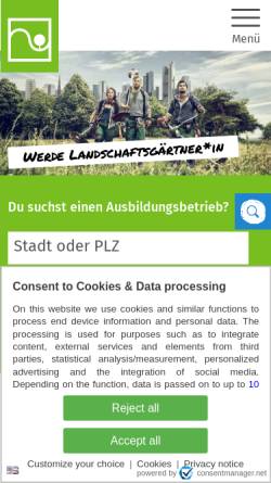 Vorschau der mobilen Webseite www.landschaftsgaertner.com, Die Landschaftsgärtner