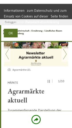 Vorschau der mobilen Webseite www.landwirtschaft-bw.info, LVG Heidelberg