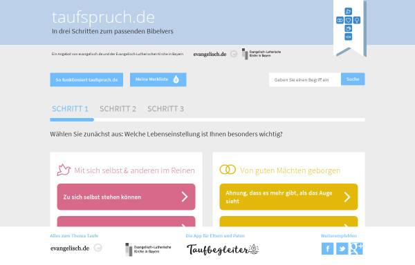 Vorschau von www.taufspruch.de, Taufspruch.de