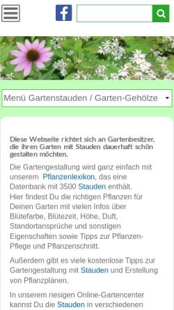 Vorschau der mobilen Webseite www.gartenstauden.de, Gartenstauden.de
