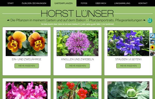 Vorschau von www.horst-luenser.de, Pflanzen in meinem Garten