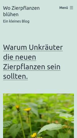 Vorschau der mobilen Webseite zierpflanzerl.de, Zierpflanzerl.de