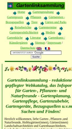 Vorschau der mobilen Webseite gartenlinksammlung.de, Gartenlinksammlung.de
