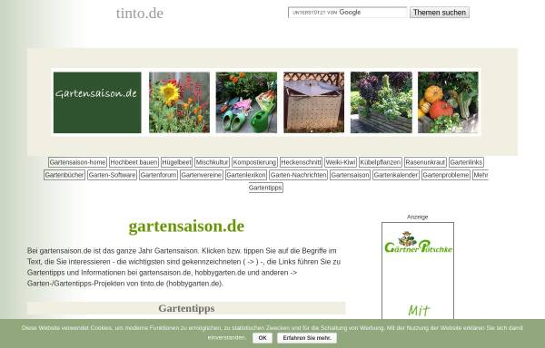 Vorschau von www.gartensaison.de, Gartensaison.de