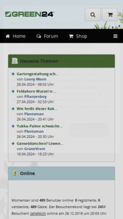 Vorschau der mobilen Webseite green-24.de, Green-24.de