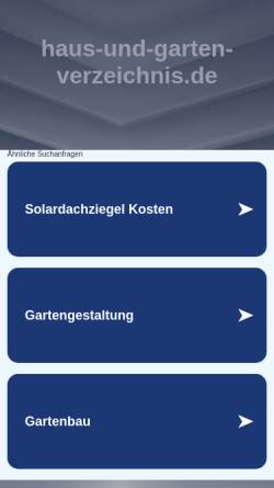 Vorschau der mobilen Webseite www.haus-und-garten-verzeichnis.de, Haus-und-Garten-Verzeichnis